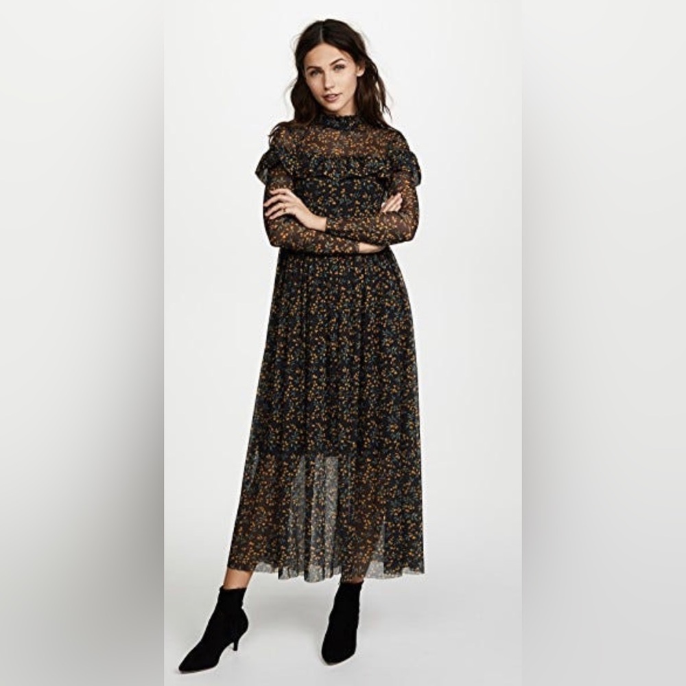 Ganni tilden maxi dress size 36